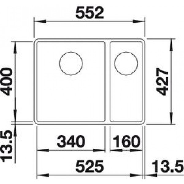 Мойка для кухни Blanco Subline 340/160-F антрацит 523568