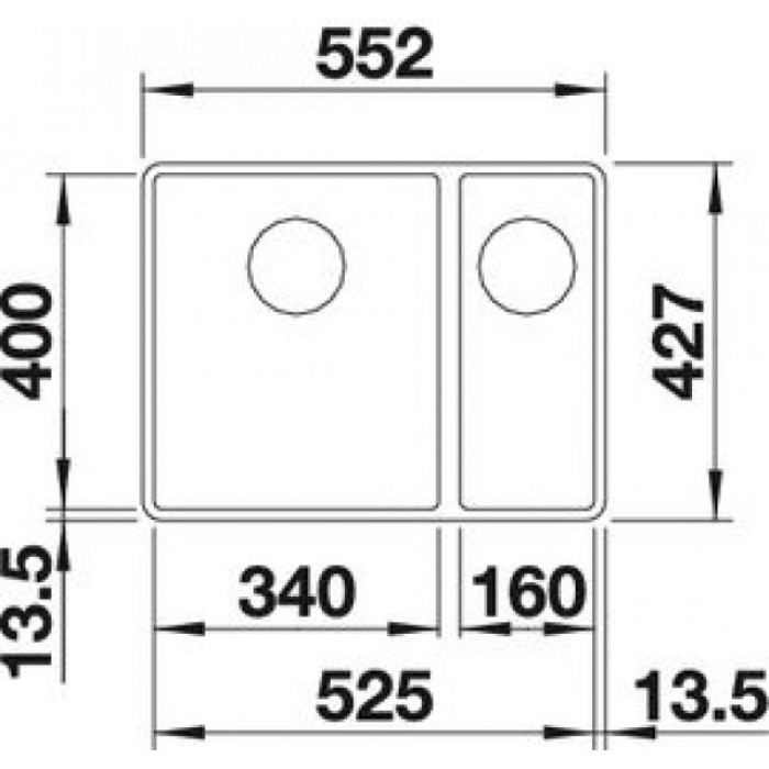 Мойка для кухни Blanco Subline 340/160-F антрацит 523568