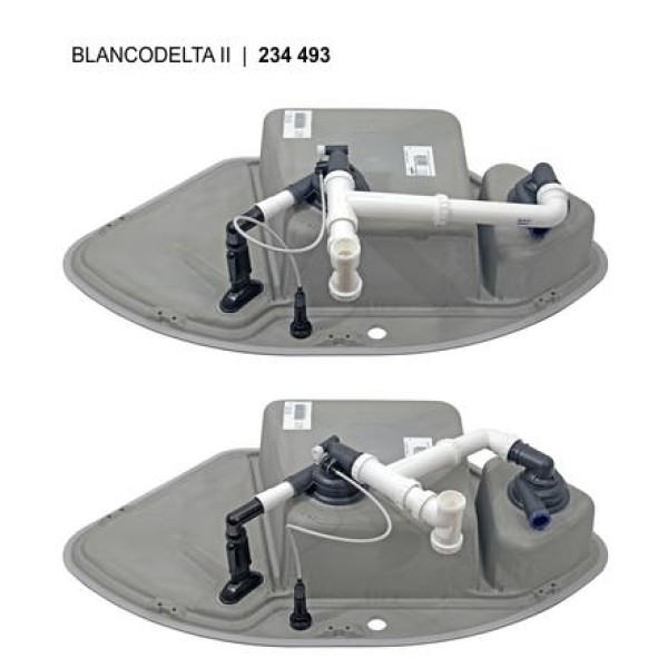Мойка для кухни Blanco Delta II алюметаллик 523658