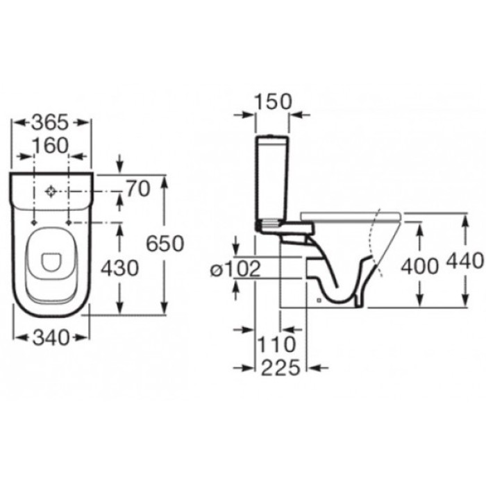 Унитаз Roca Gap (A34947800W) с сиденьем slow-closing