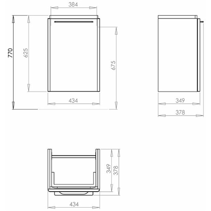 Тумба под умывальник Kolo Traffic 89432000 серая 45 см