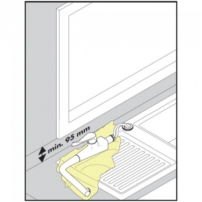 Смеситель для кухни Hansgrohe Metris 14823000 с возможностью установки перед окном