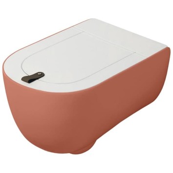 Подвесной унитаз безободковый Artceram The One (THV001 14;00) red coral