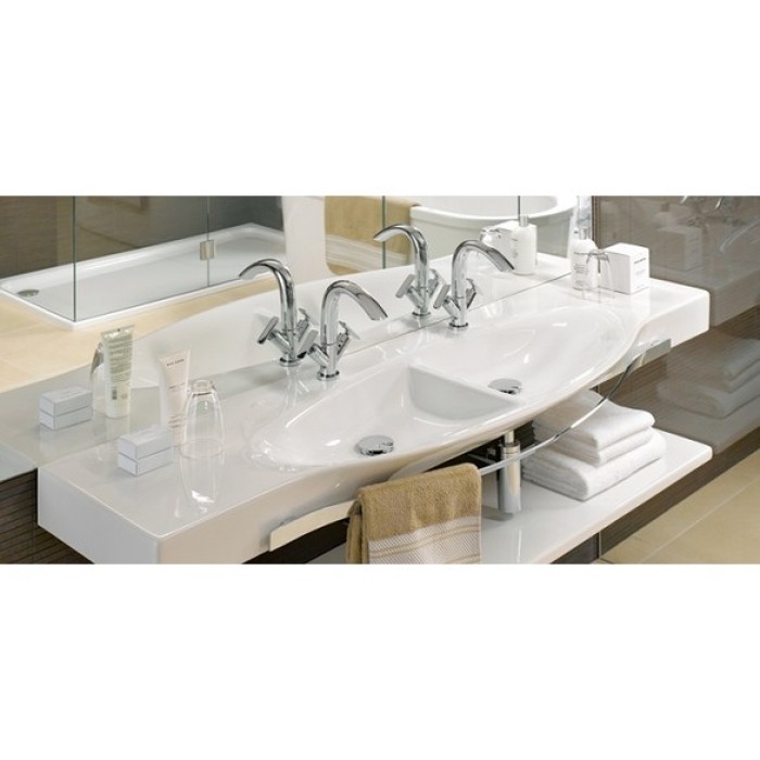 Умывальник двойной Laufen Palace 150 H8147060001041 с держателем полотенца