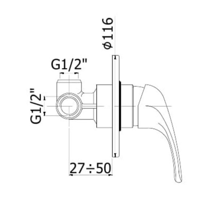 Смеситель Paffoni Nettuno Due (ND010CR) Смеситель Paffoni Nettuno Due (ND010CR)