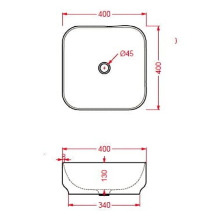 Керамическая раковина 40 см Artceram Gio Evolution, black glossy (GIL004 03;00)