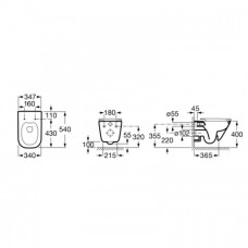 Комплект инсталляция GEBERIT Duofix 458.126.00.1 с унитазом Roca GAP Rimless A34H47C000 и сидением soft-close