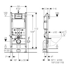 Комплект инсталляция GEBERIT Duofix 458.126.00.1 с унитазом Roca GAP Rimless A34H47C000 и сидением soft-close