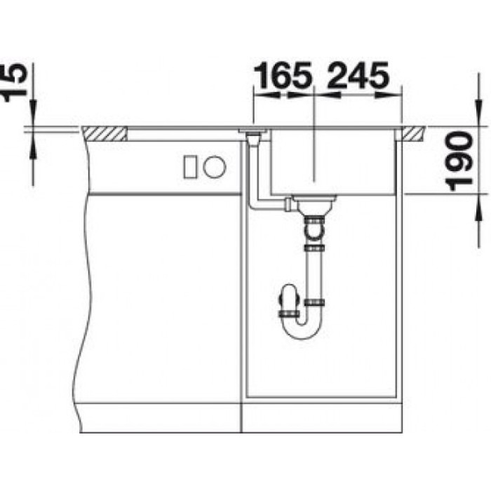 Мойка для кухни Blanco Metra 45 S-F темная скала 519086