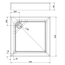 Душевой поддон KOLO FIRST 90x90 xBK1690000