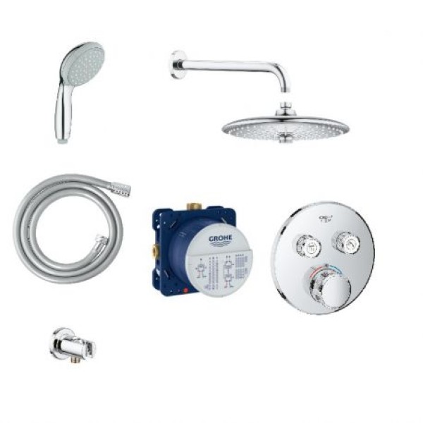 Плитка керамогранит Grohe Grohtherm SmartControl Душевая система скрытого монтажа (34614SC1) для пола