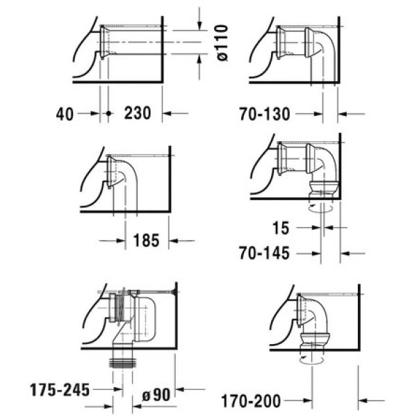 Плитка керамогранит Унитаз Duravit Bathroom Foster 0176090000 для пола