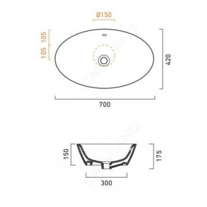 Керамическая раковина 70 см Catalano Velis