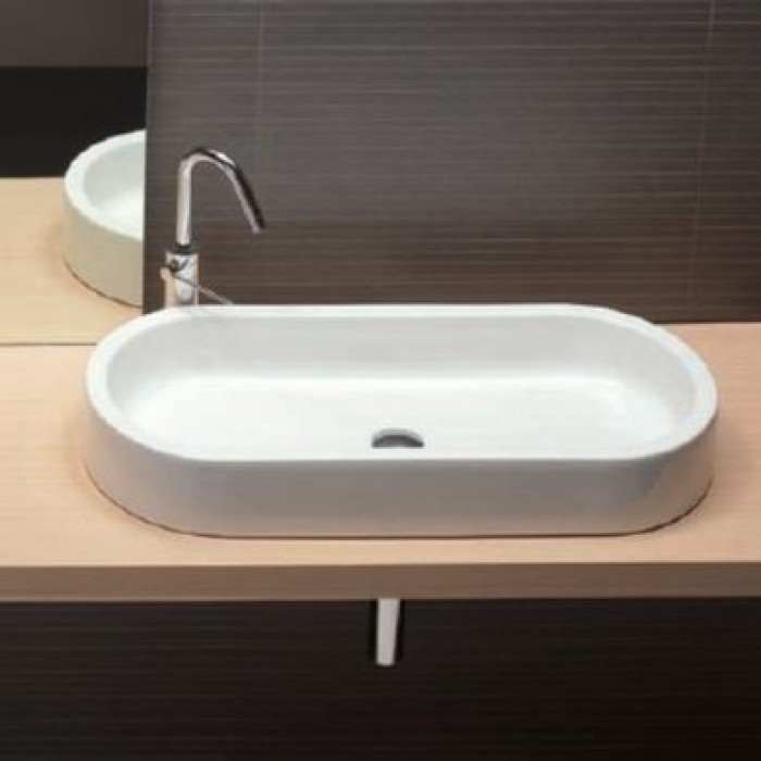 Керамическая раковина 80 см Hatria Area, белый (Y0UF01)