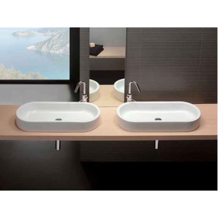 Керамическая раковина 80 см Hatria Area, белый (Y0UF01)