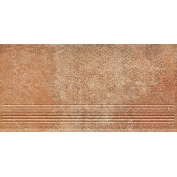 Сходинка пряма Scandiano Rosso 30x60 код 1138 Ceramika Paradyz