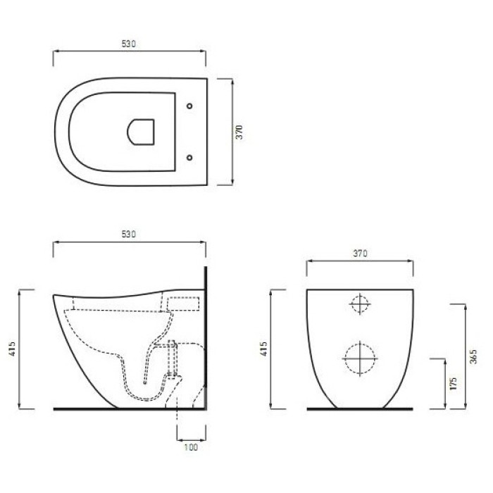 Унитаз напольный Cielo Fluid, white