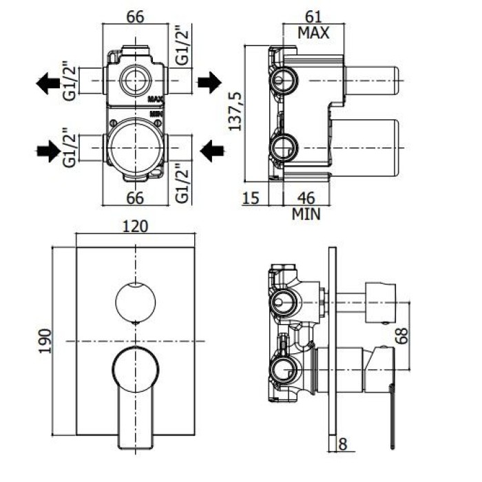 Смеситель Paffoni Tango (TA018CR) Смеситель Paffoni Tango (TA018CR)