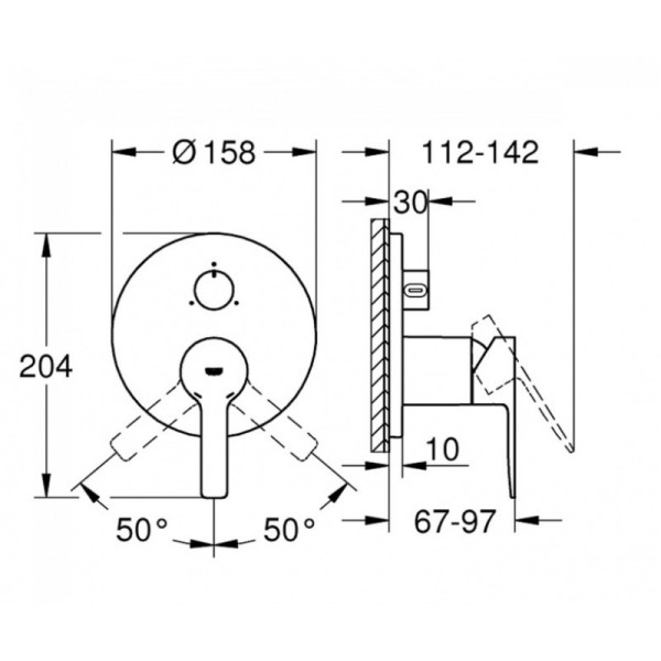 Grohe Lineare Смеситель однорычажный на 3 выхода (24095001)