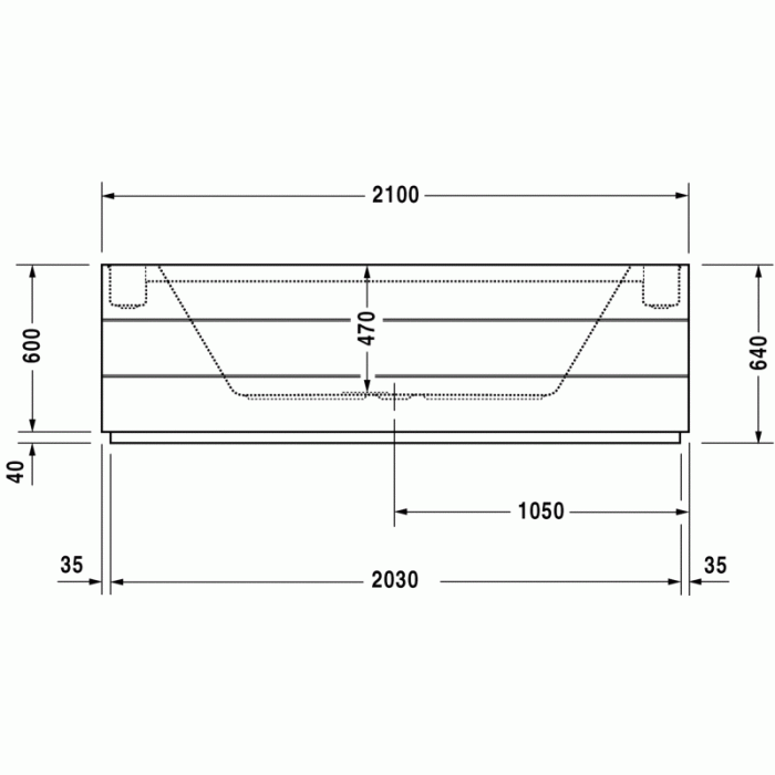 Sundeck ванна прямоугольная 205,5 см 700197000000000 в интернет-магазине «Estet Room»