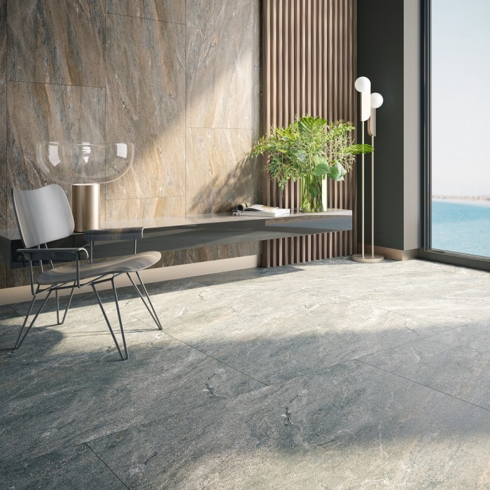 Керамогранит Інтеркерама VIRGINIA 33 032 коричневый темный под камень