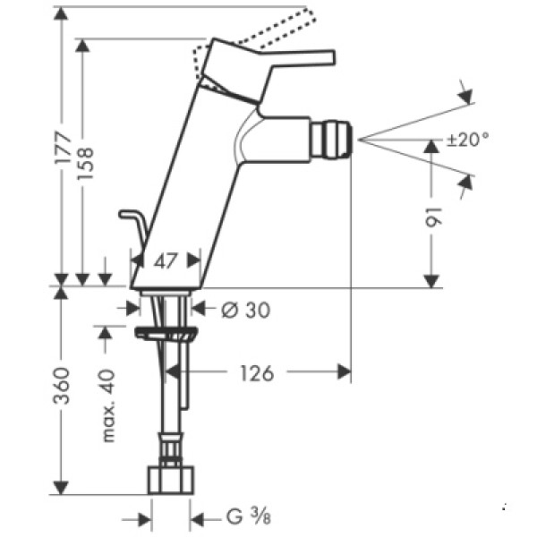 Смеситель для биде Hansgrohe Talis 32240000