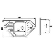 Кухонная мойка Imperial 9550-D Decor (IMP9550DDEC)