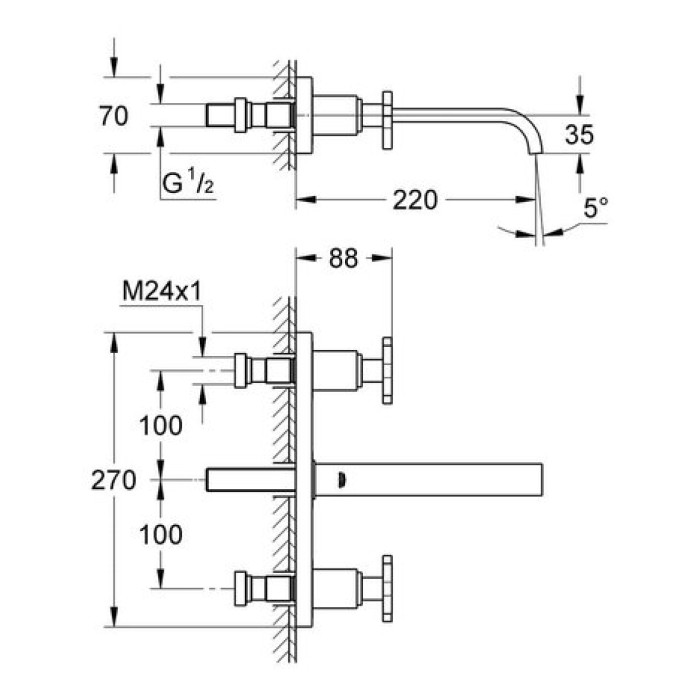 Смеситель для раковины Grohe Allure M-Size 20192000