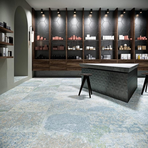 Керамогранит Aparici Metallic Bohemian Blue Natural 10×595×595