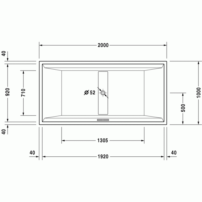 2nd floor ванна прямоугольная 200 см 700163000000000 в интернет-магазине «Estet Room»