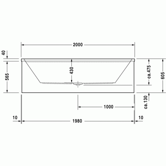 2nd floor ванна прямоугольная 200 см 700163000000000 в интернет-магазине «Estet Room»