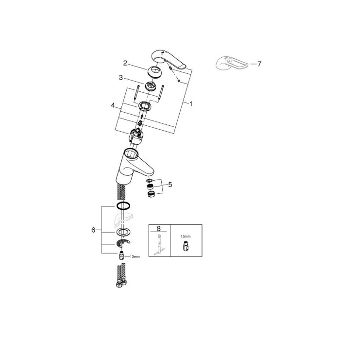 Grohe Euroeco Special Смеситель однорычажный для раковины (32765000)
