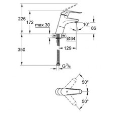 Grohe Euroeco Special Смеситель однорычажный для раковины (32765000)