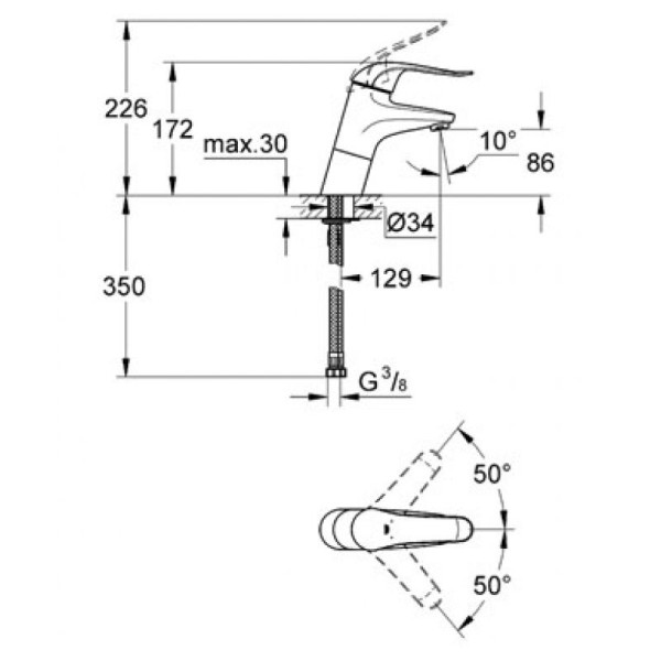 Grohe Euroeco Special Смеситель однорычажный для раковины (32765000)