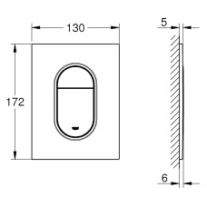 Инсталляция GROHE Rapid SL 3 в 1 39504000 c панелью смыва Arena S 37624000 хром