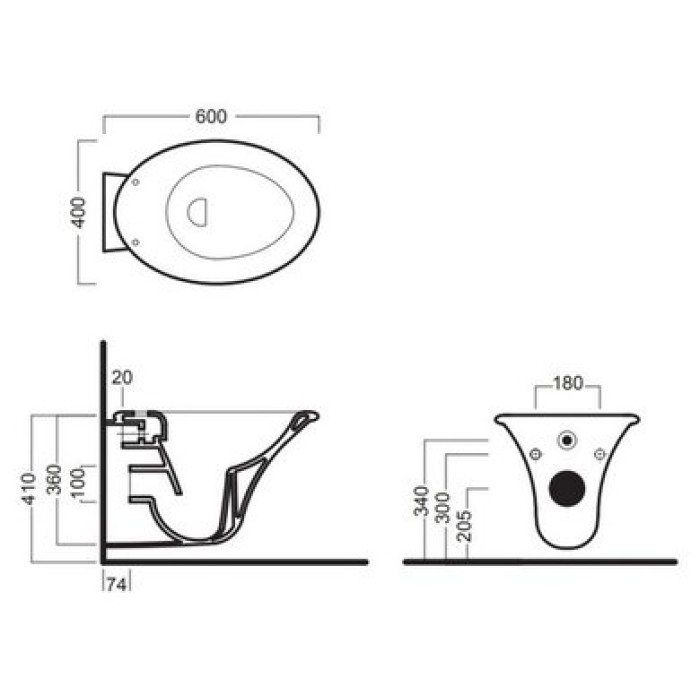 Подвесной унитаз Hatria Sculture (YxKN01)