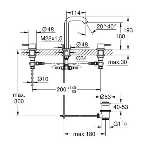 Смеситель для раковины Grohe Essence M-Size 20296001