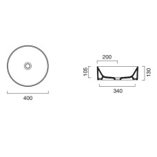 Керамическая раковина 40 см Catalano NEW ZERO, bianco lucido