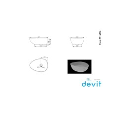 Раковина Devit Ovale 1514136 раковина тонкостенная