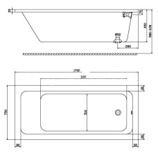 Ванна акриловая Kolo MODO XWP1170000 170x75