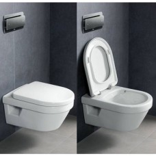 Комплект 4 в 1 инсталляция Grohe Rapid SL 38721001 с клавишей смыва и унитазом Villeroy & Boch Architectura Direct Flush 5684HR01 с сидением soft-close