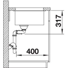 Мойка для кухни Blanco Subline 430/270-U антрацит 523151