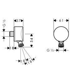 Шланговое подсоединение Hansgrohe Fixfit S 27506000