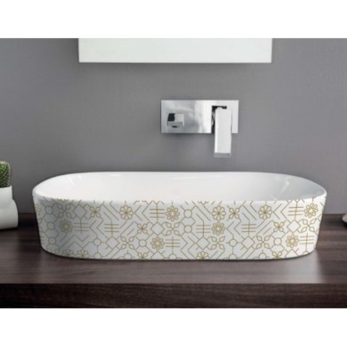 Керамическая раковина 42 см Artceram Ghost, white glossy/el moro (GHL001 01;90)