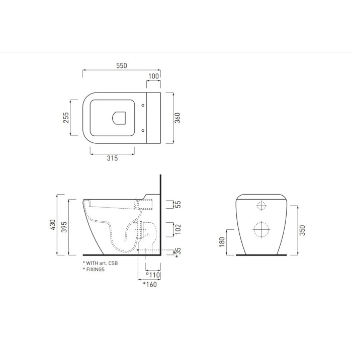 Унитаз напольный Cielo Shui, white Унитаз напольный Cielo Shui, white
