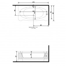 Gruppo Treesse New Classic Ванна 170x85xh57 см, цвет белый