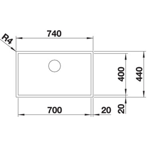 Мойка для кухни Blanco Zerox 700-IF Durinox  523099