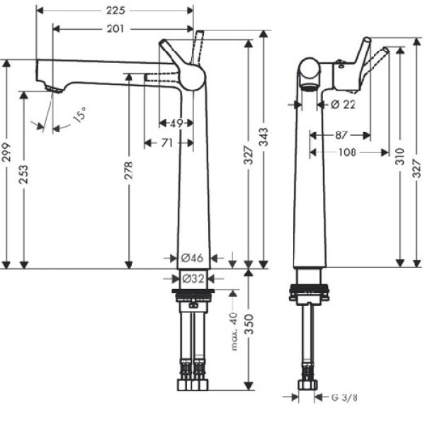 Смеситель для раковины Hansgrohe Talis S 250 (72115000)