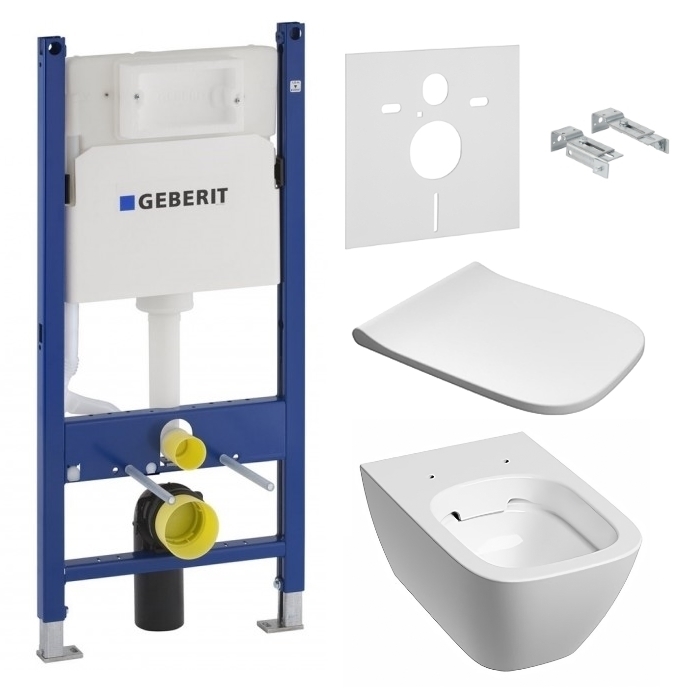 Инсталляция GEBERIT Duofix 458.126.00.1 + унитаз KOLO Modo Remfree L33120000 с сиденье Soft Close L30112000