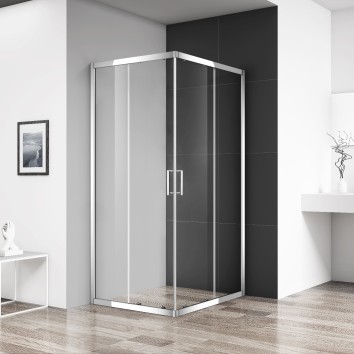 Душова кабіна Primera Prime PRI2122C , розсувна - квадратна 100*100 - хром/прозоре скло